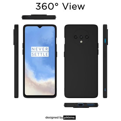 Pikkme OnePlus 7T Liquid Silicone Back Cover | Black