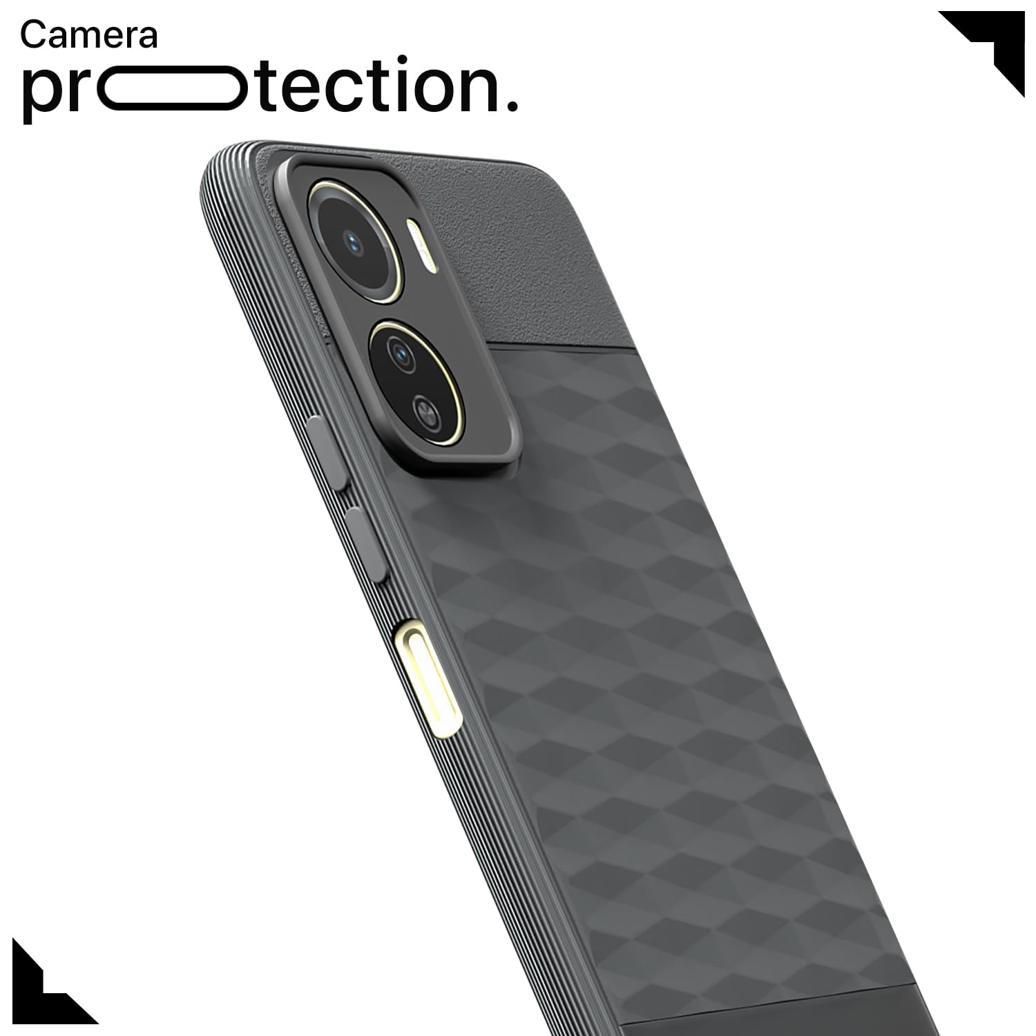 Pikkme Vivo Y16  Gencase Back Cover (Grey)