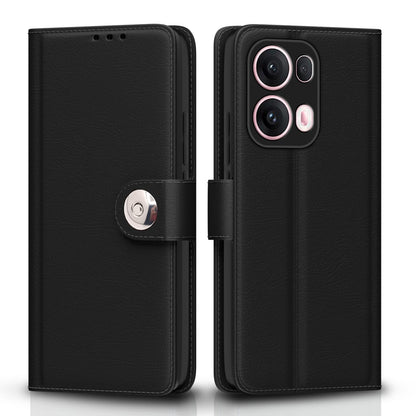 Pikkme black wallet flip cover for Oppo Reno 13 Pro 5G