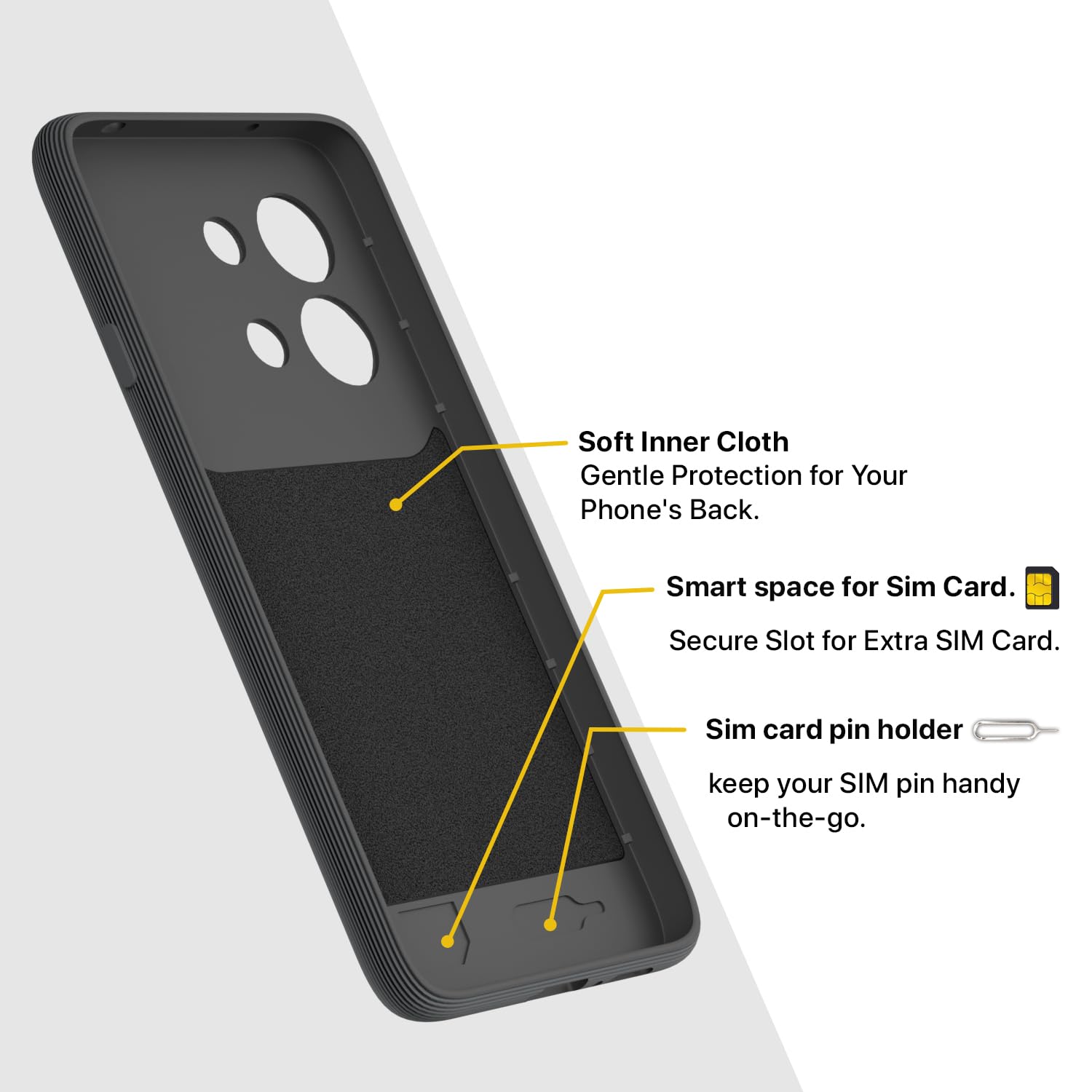 Pikkme OnePlus 13S 5G Gencase Back Cover (Grey)