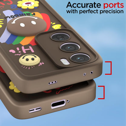 Brown Soft Silicone mobile cover for Oppo Reno 12 Pro 5G – Pikkme – photo 4