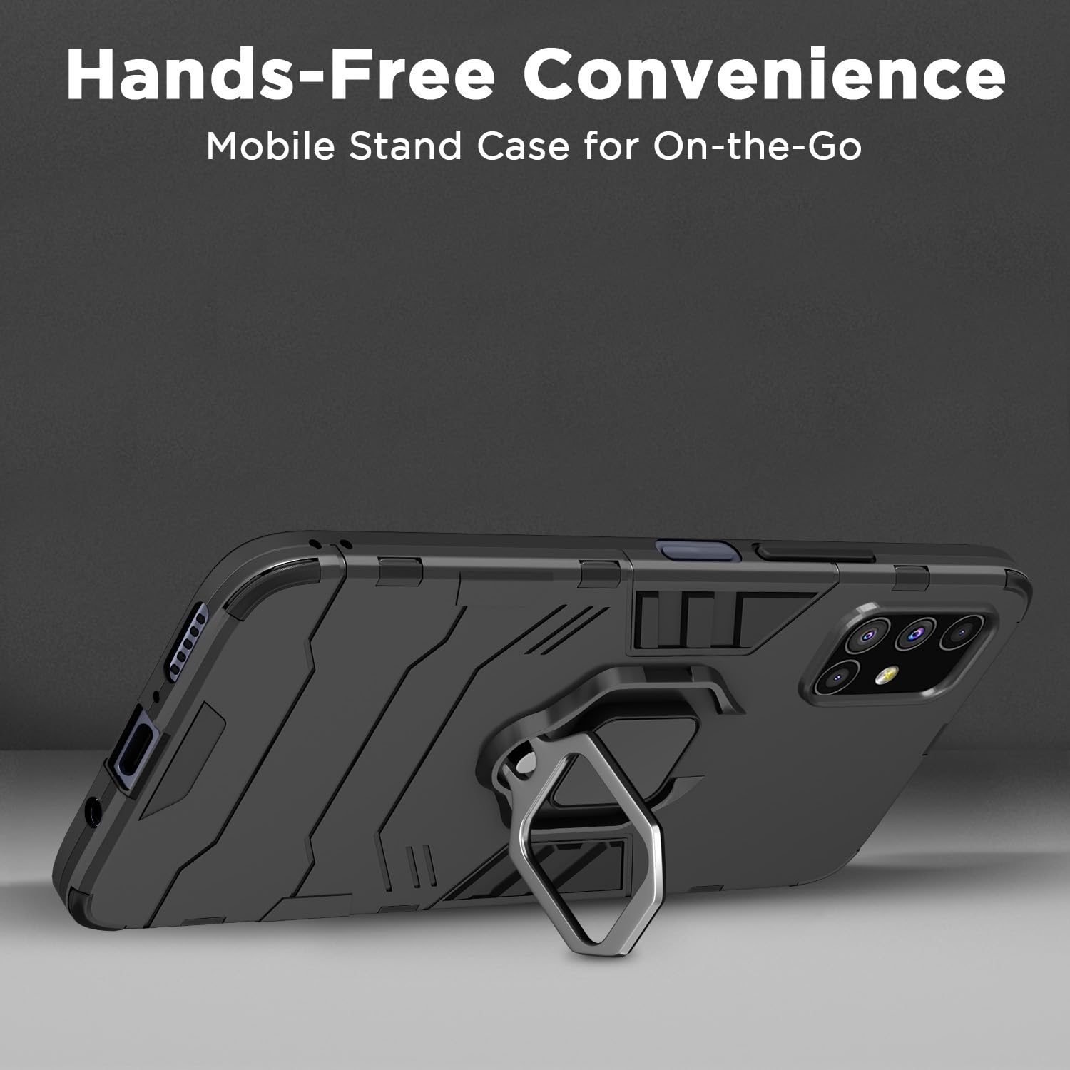 Pikkme Samsung Galaxy M51 D5 Tough Armor Back Cover | Black