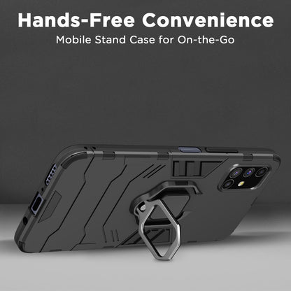 Pikkme Samsung Galaxy M51 D5 Tough Armor Back Cover | Black