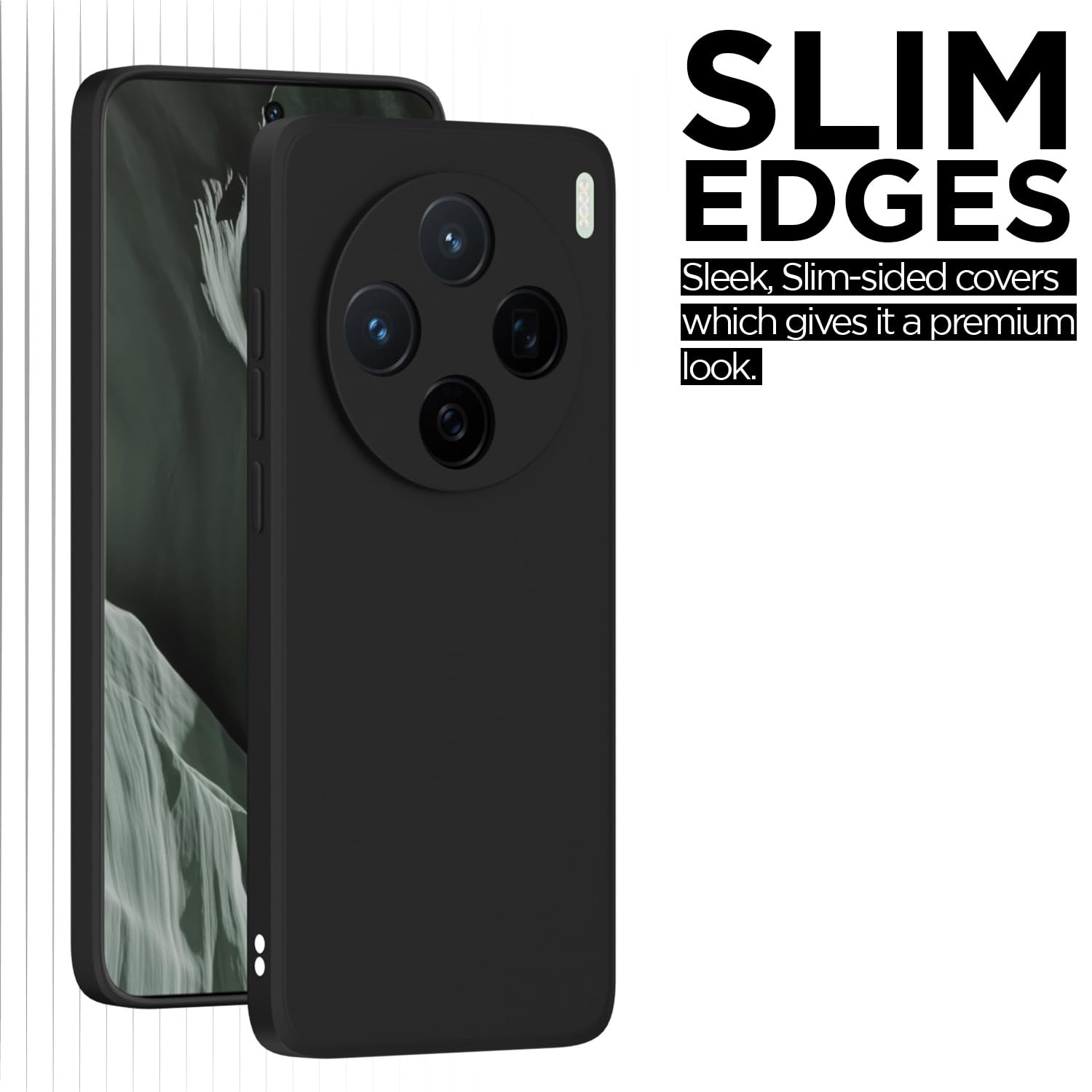 Pikkme Vivo X200 5G Liquid Silicone Back Cover (Black)