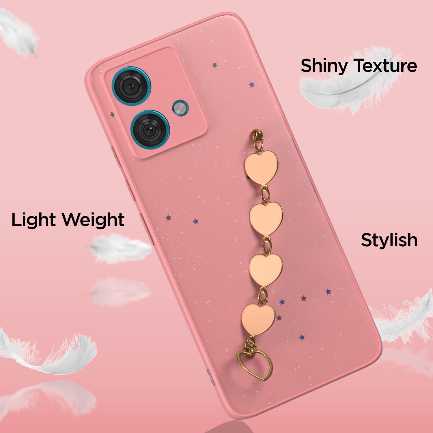 Pikkme pink Chain back cover for Moto Edge 40 Neo 5G – photo 4