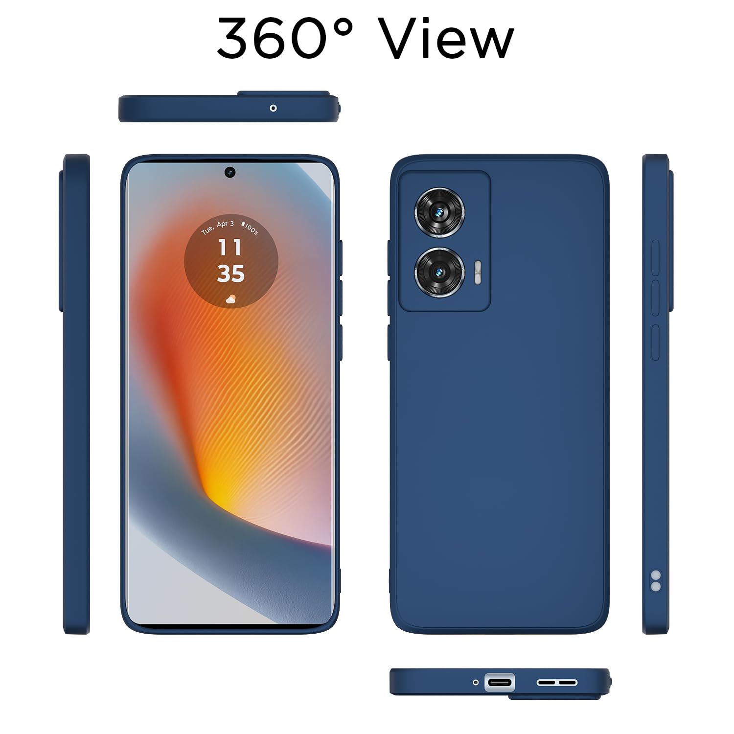 Blue Matte back cover for Moto Edge 50 Fusion/G96 5G – Pikkme – photo 4