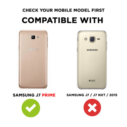 Pikkme Samsung Galaxy J7 Prime Vintage Flip Cover (Blue)