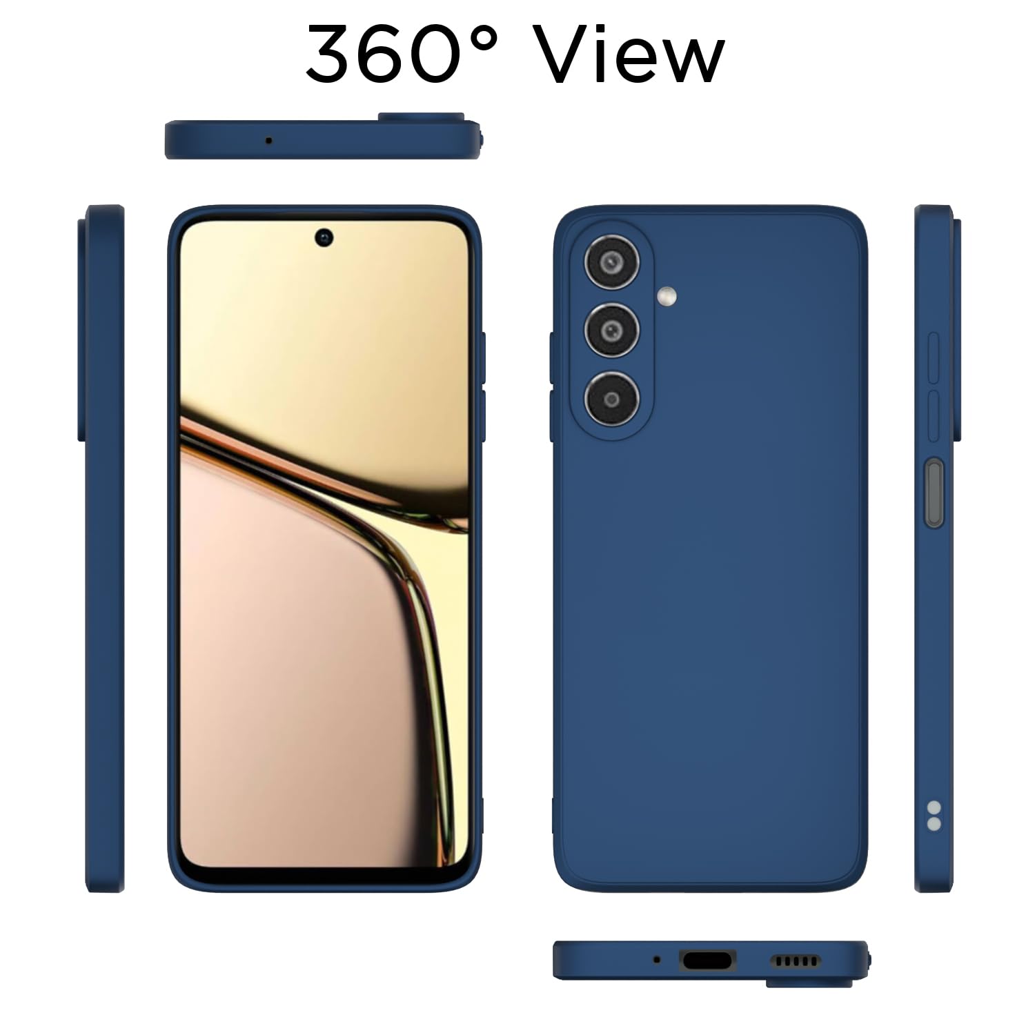 Samsung M35 5G Matte mobile cover in blue by Pikkme – photo 4