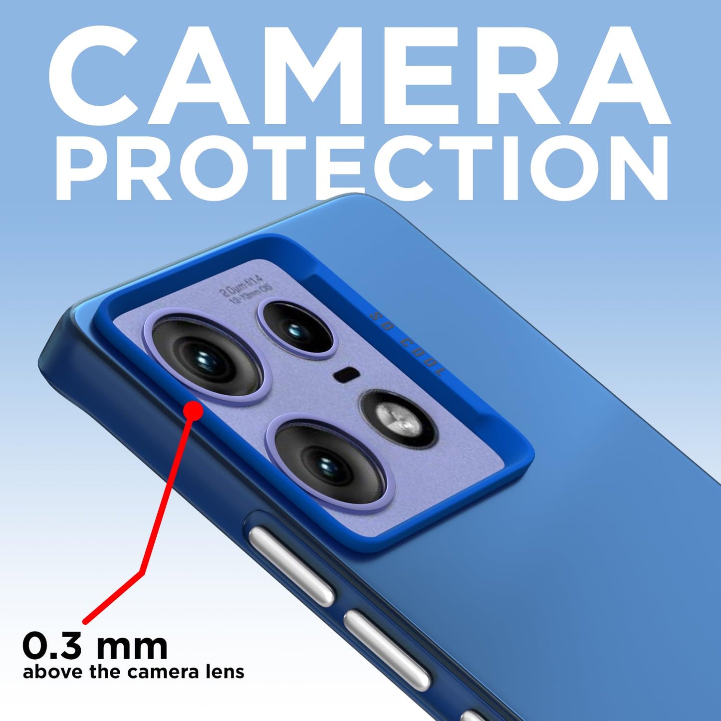 Pikkme Moto Edge 50 Pro 5G So Cool Matte Finish Back Cover (Blue)