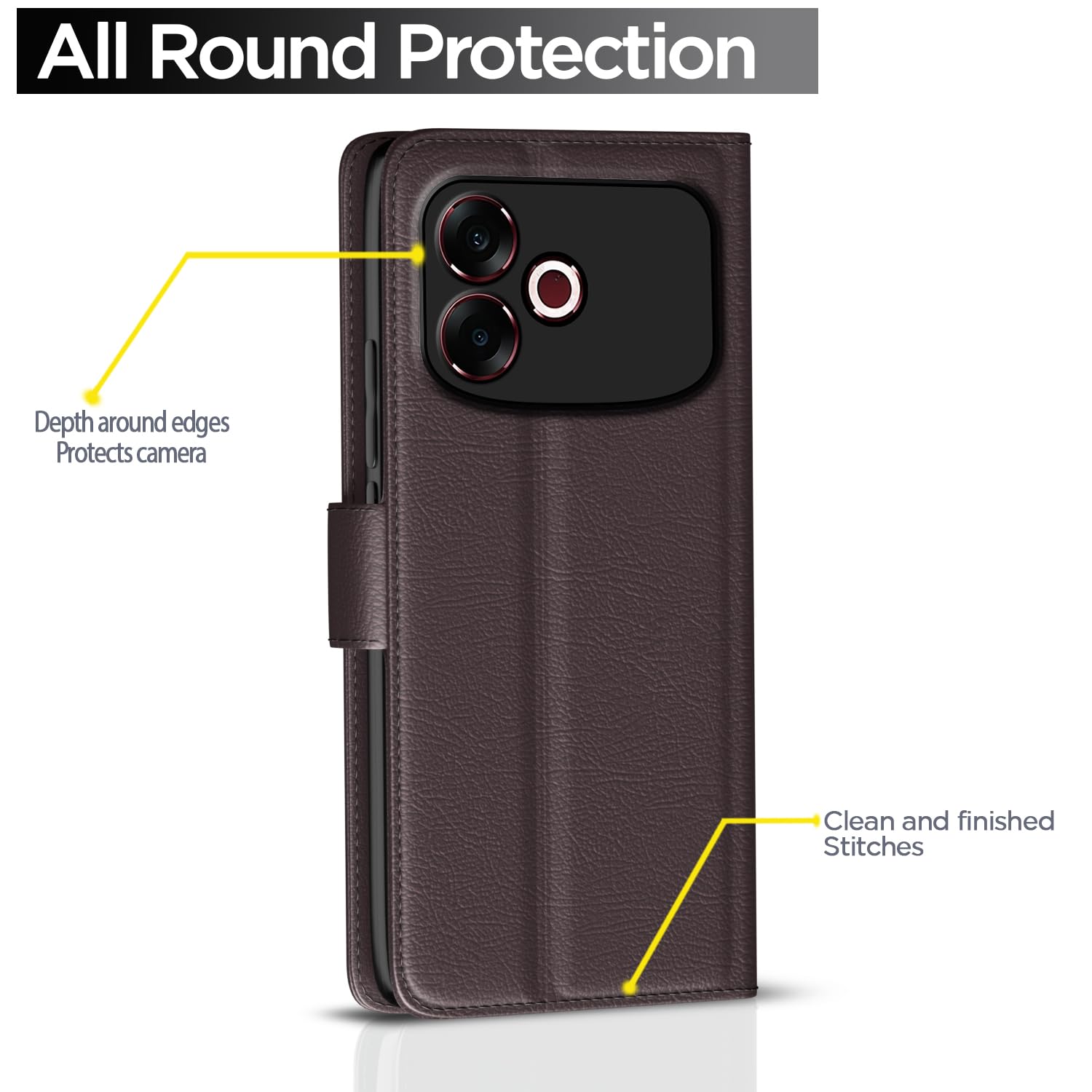 Oppo F33 Pro 5G flip case in coffee by Pikkme – photo 4
