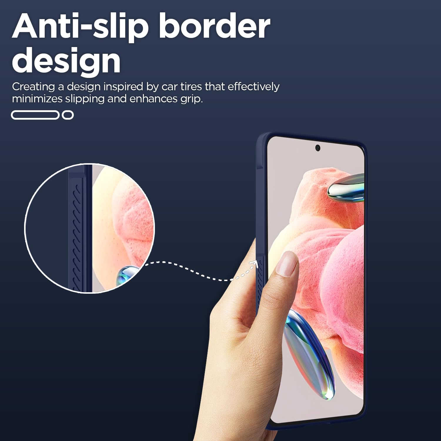Pikkme Redmi Note 12 4G Liquid Silicone blue mobile cover – photo 4