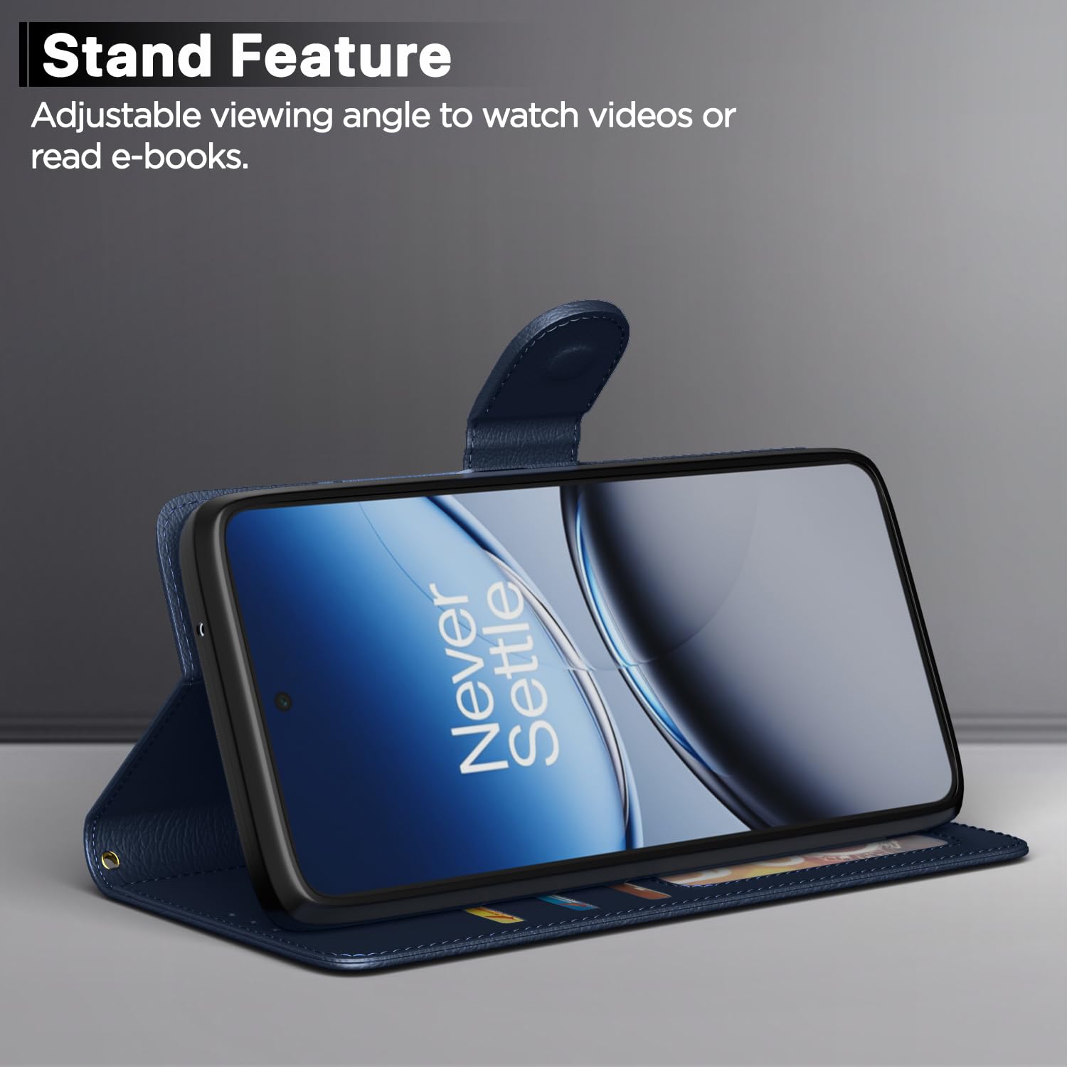Pikkme blue flip cover for OnePlus Nord 5 5G – photo 3