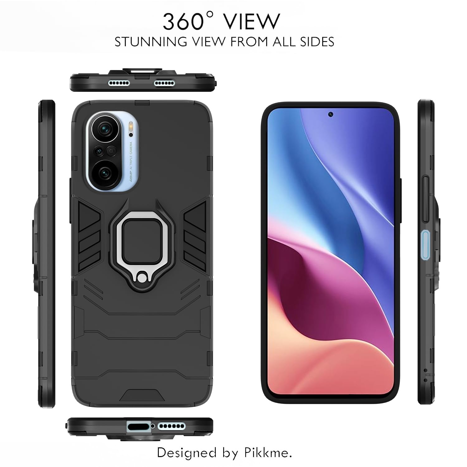 Black phone cover for Redmi k40/K40 Pro – Pikkme – photo 3