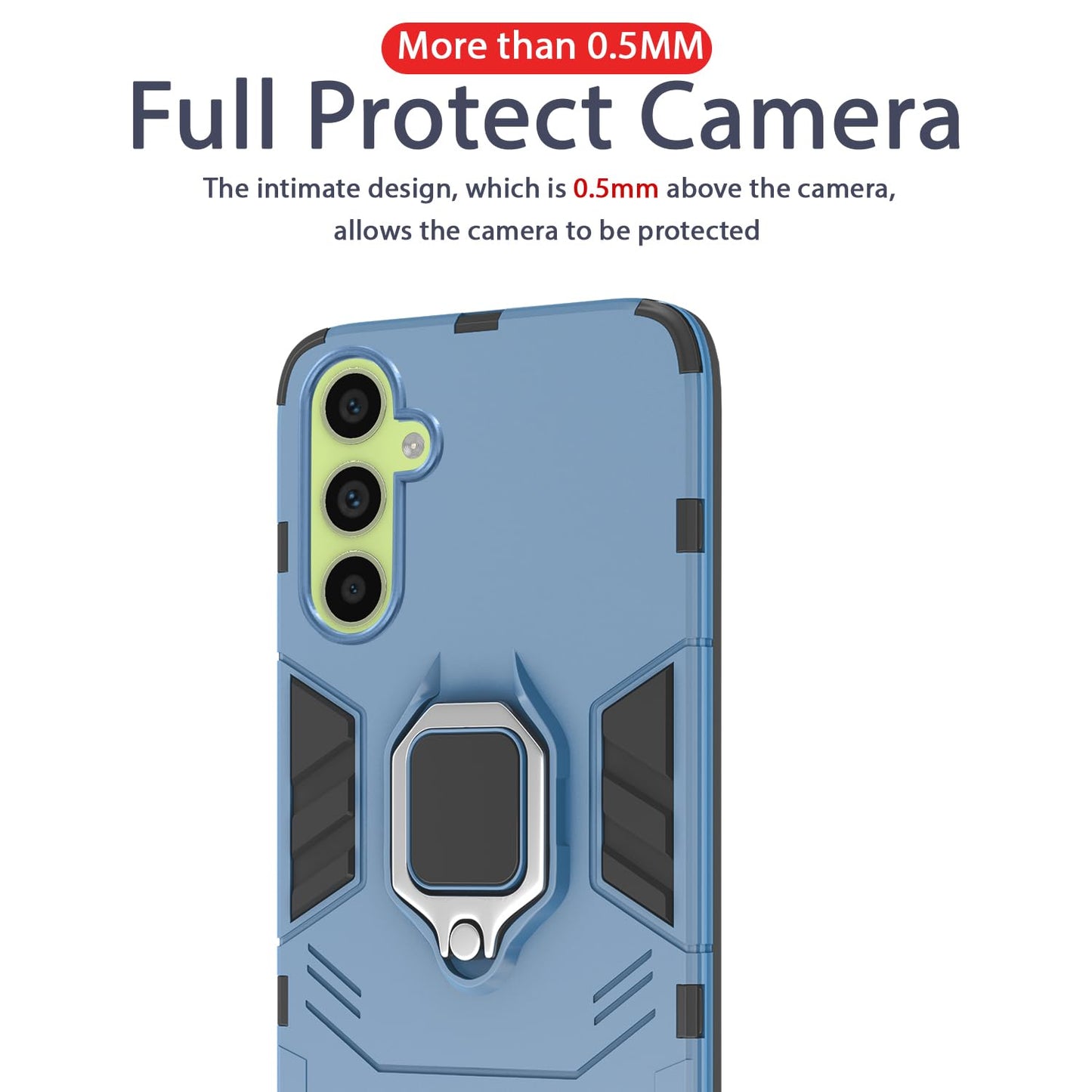 Pikkme Samsung Galaxy A34 5G D5 Tough Armor Back Cover (Blue)