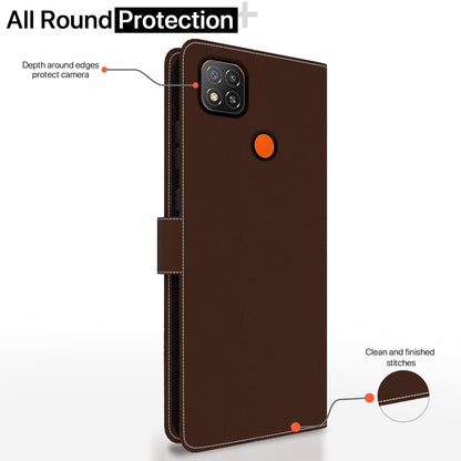 Pikkme brown & coffee Magnetic flip cover for Redmi 9/9C/10A/10A Sport/Poco C31 – photo 4