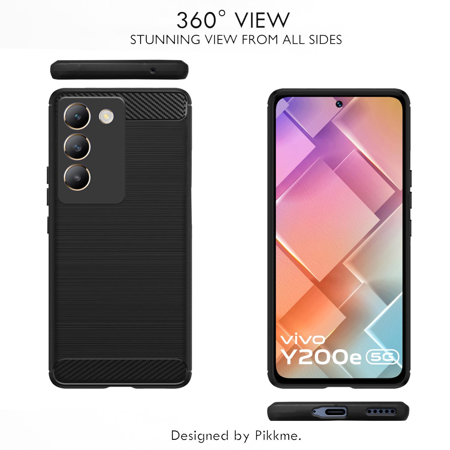 Vivo T3/Y200e 5G Hybrid phone cover in black by Pikkme – photo 7