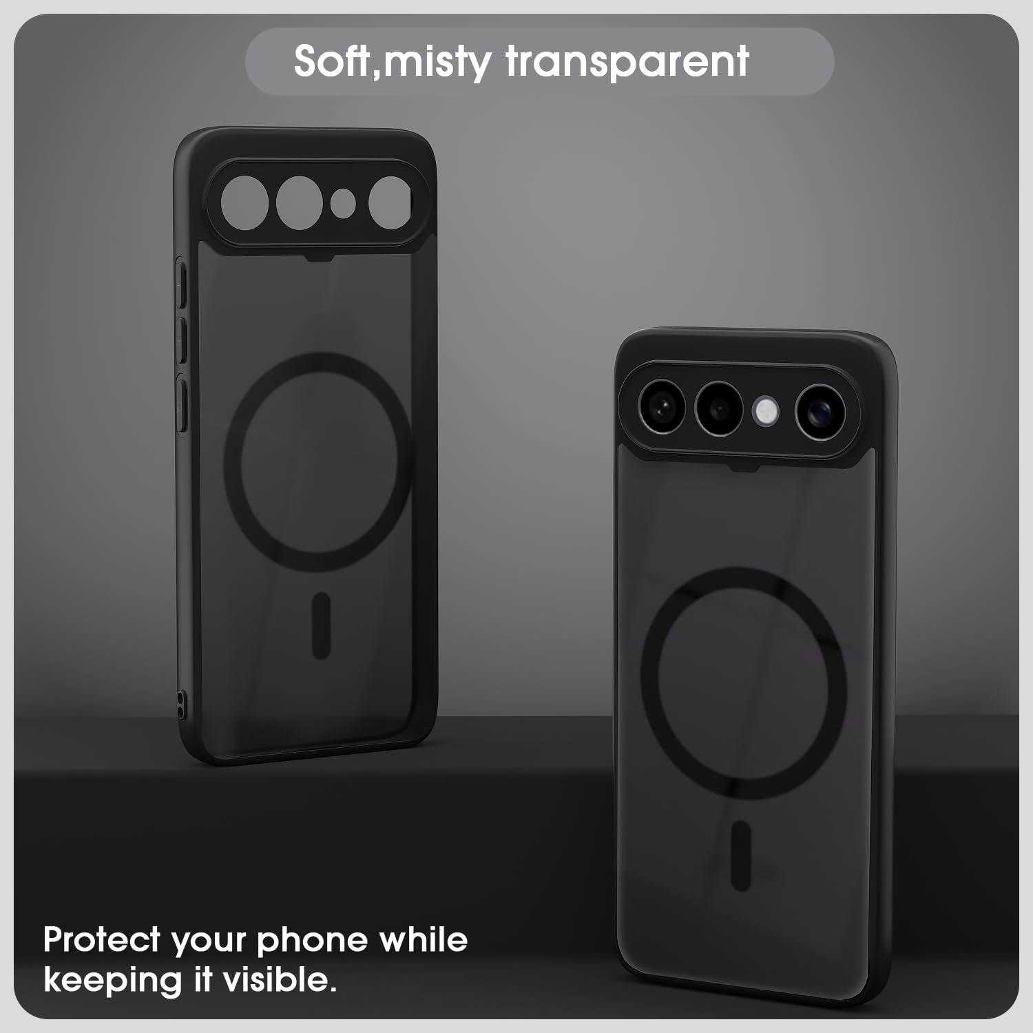 Black smoke mag-safe mobile back cover for Vivo X300 FE 5G – Pikkme – photo 3