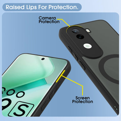 Black smoke mag-safe MagSafe mobile cover for Vivo V40e/iQOO Z9s 5G – Pikkme – photo 4