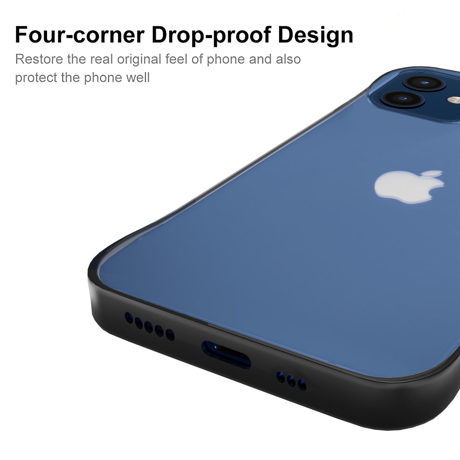Pikkme iPhone 12 Frameless Back Cover (Black)