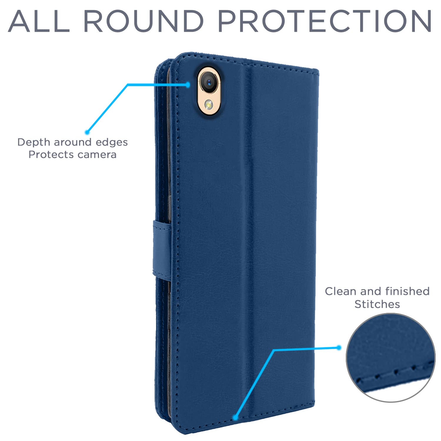 Pikkme Oppo A37 blue flip cover – photo 2