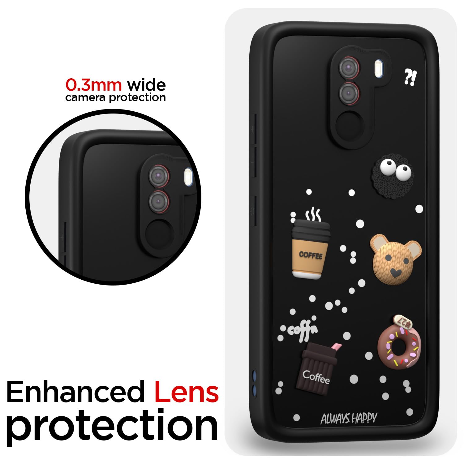 Pikkme Poco F1/3D Silicone black back cover – photo 5