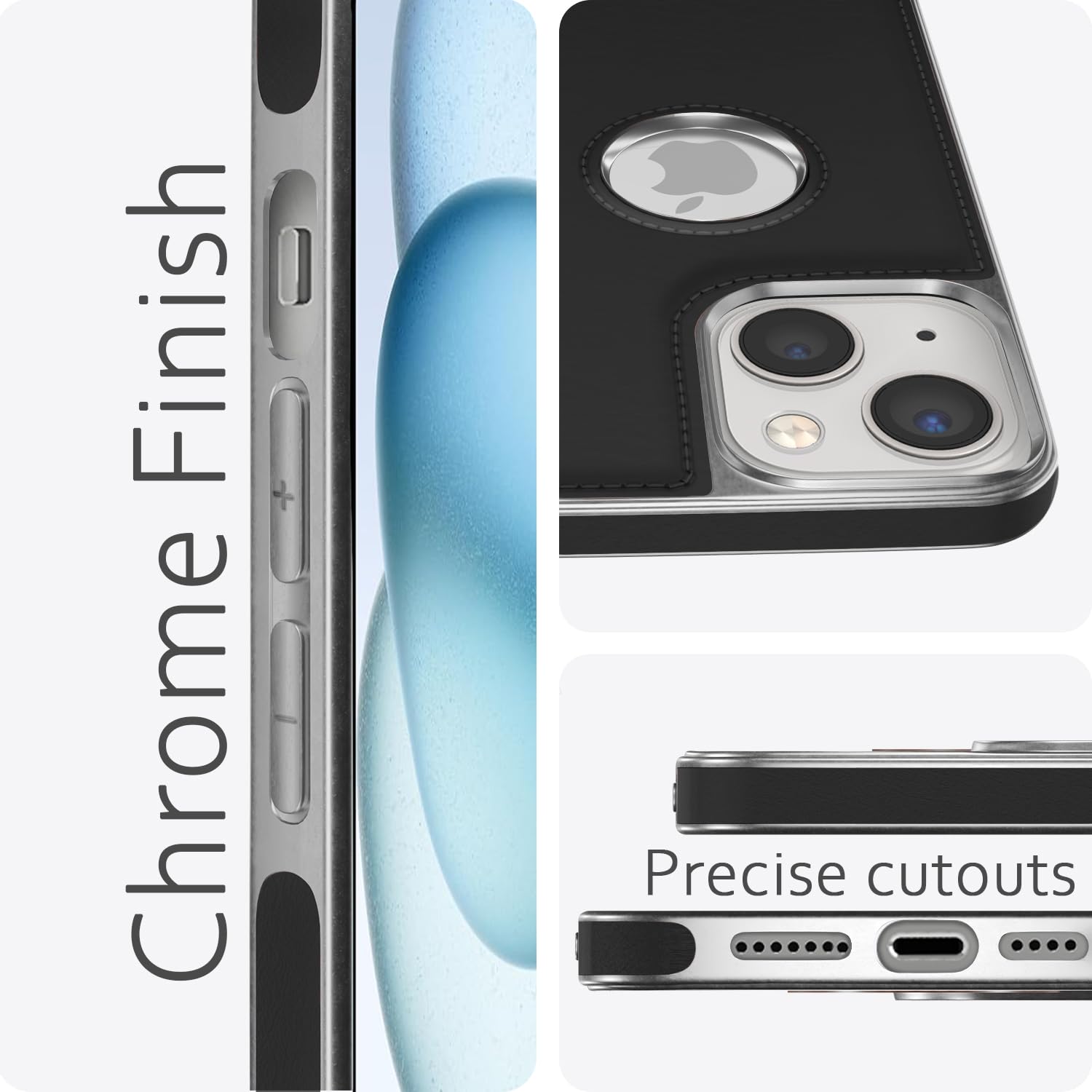 Black mobile back cover for iPhone 15 Plus – Pikkme – photo 3