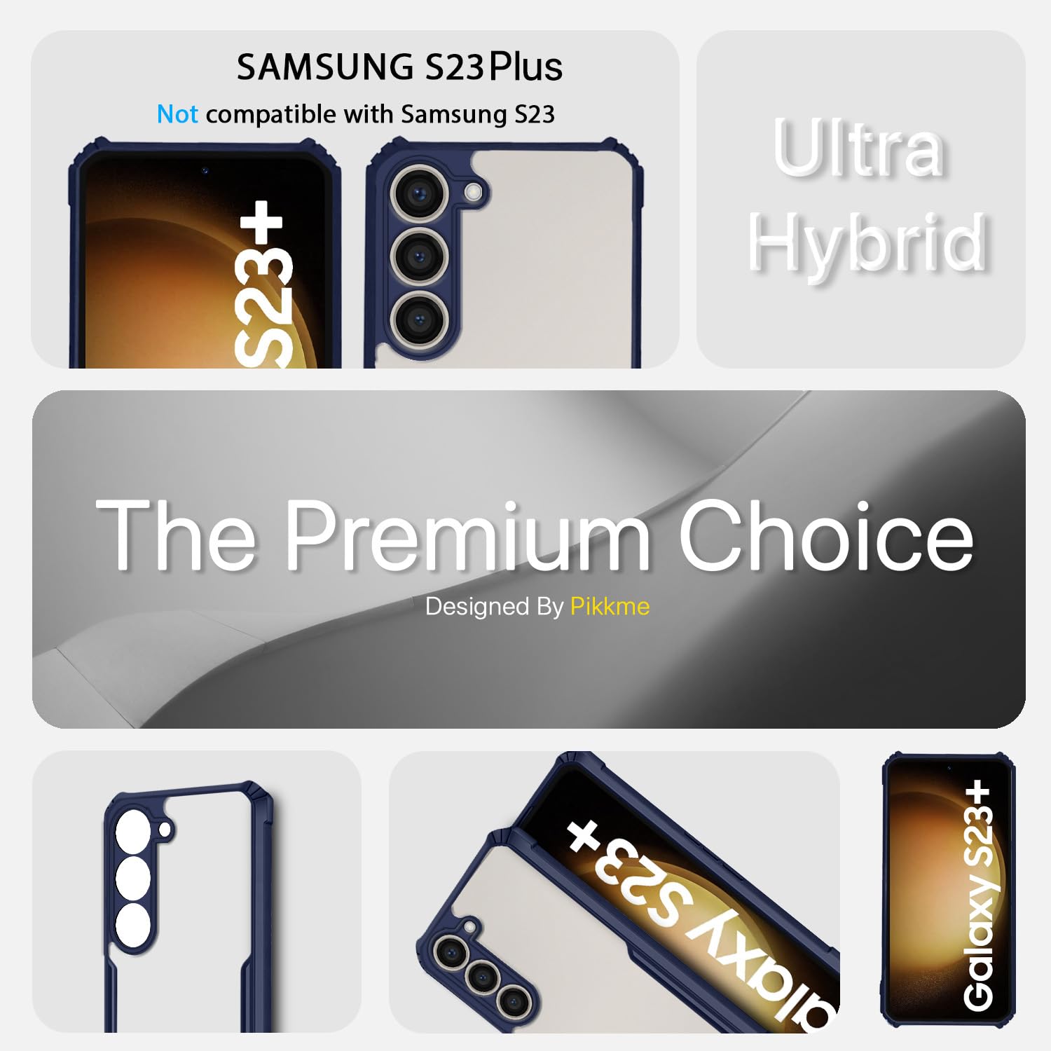 Pikkme blue Hybrid mobile back cover for Samsung S23 Plus – photo 2