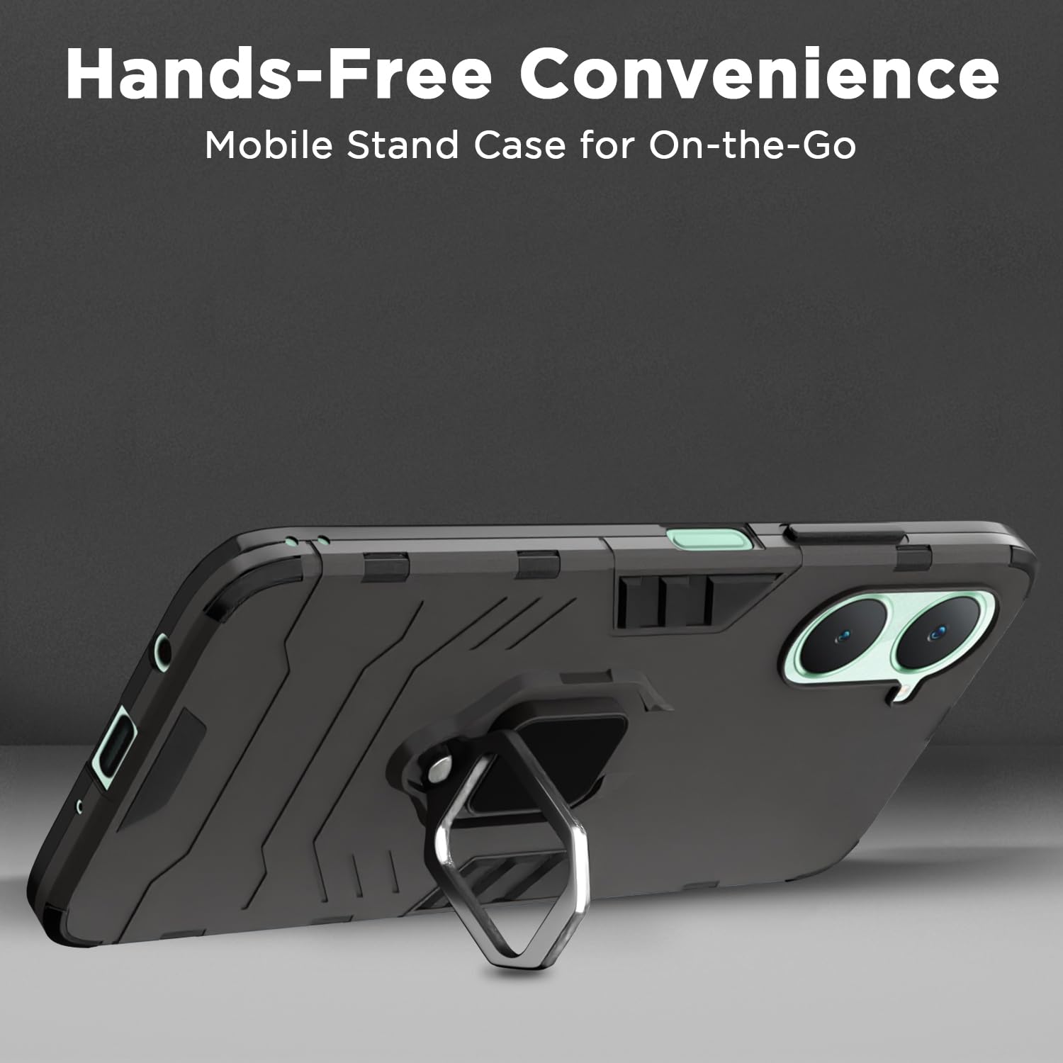 Pikkme iQOO Z9 Lite 5G/Vivo T3 Lite 5G/Vivo Y18/Y18e/Y03 D5 Tough Armor black mobile back cover – photo 6