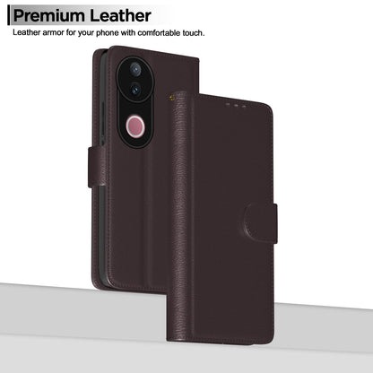 Pikkme Vivo V50 5G / V50e 5G Vintage Flip Cover (Coffee)