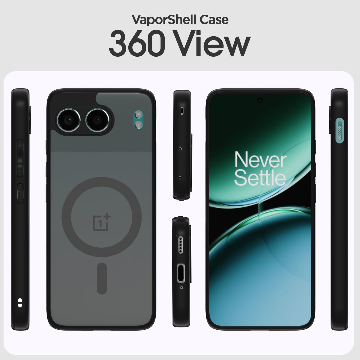 OnePlus Nord 4 5G MagSafe mobile back cover in black smoke mag-safe by Pikkme – photo 2