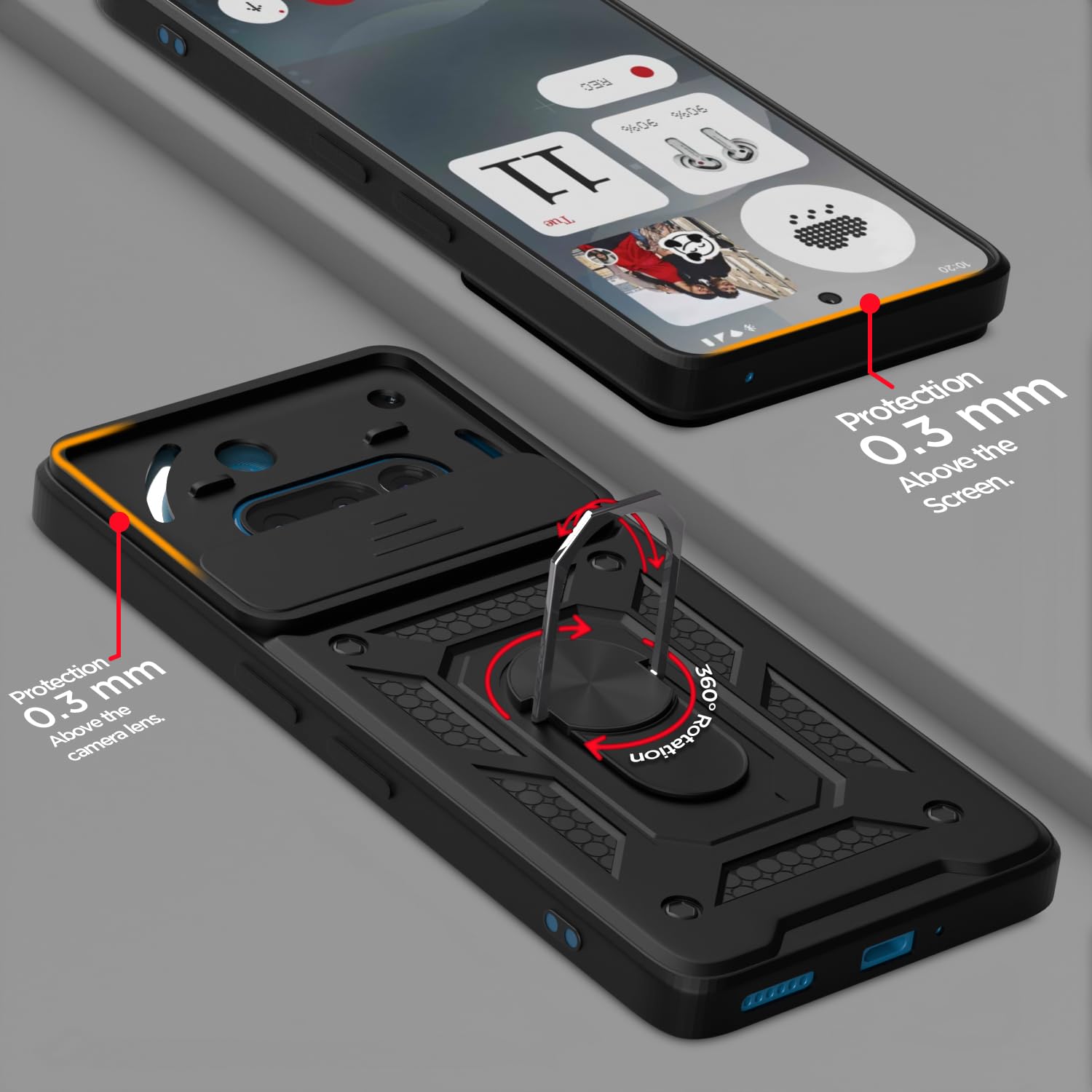 Nothing Phone 3a 5G phone cover in black by Pikkme – photo 4