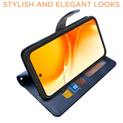 Pikkme Realme P4 Power 5G navy & light blue flip cover – photo 3