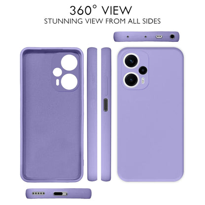 Pikkme Poco F5 5G Soft Matte Silicone Shockproof Case (Purple)