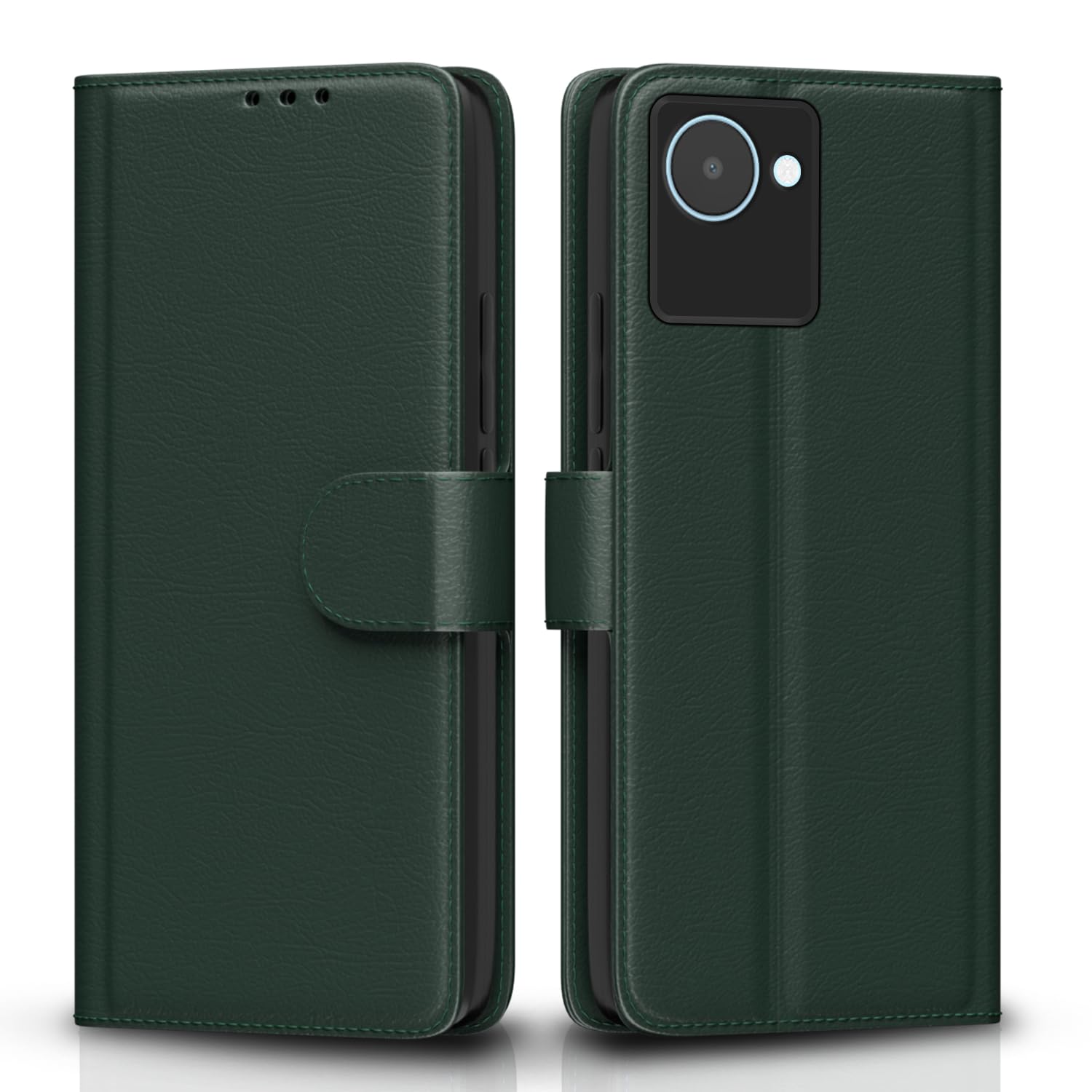 Pikkme Realme C30/Narzo 50i Prime green flip cover