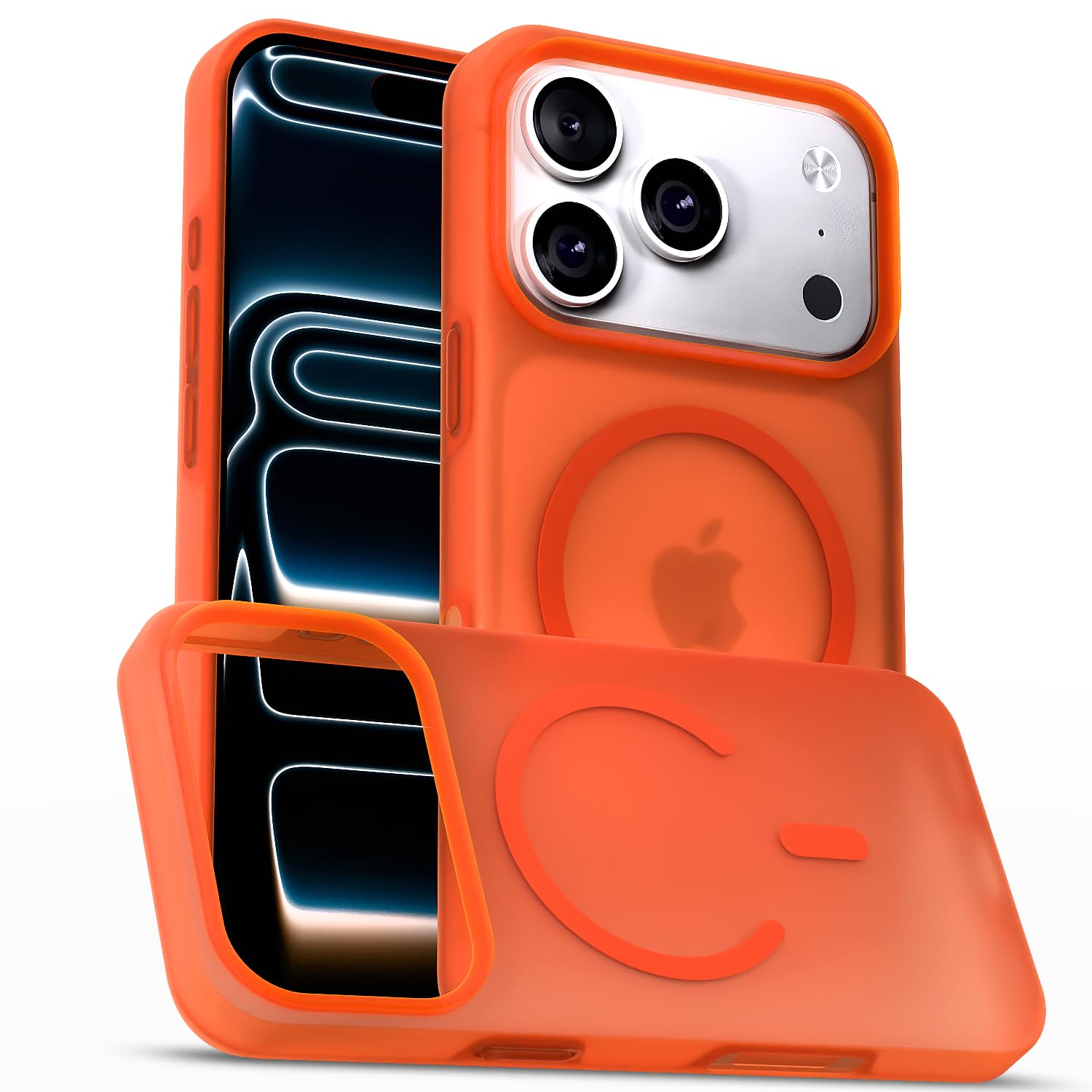 iPhone 17 Pro Max Soft Silicone phone cover in orange by Pikkme