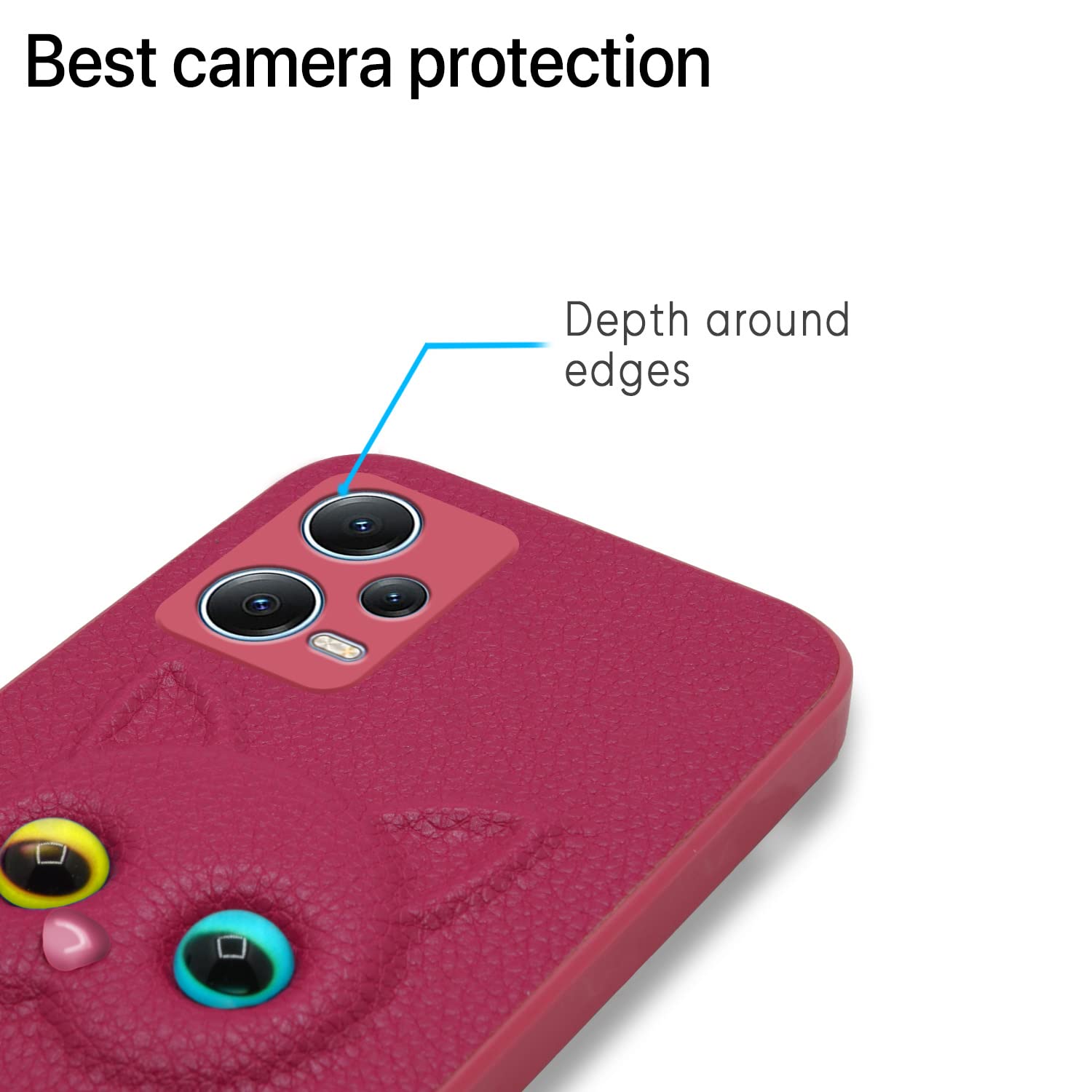 Pikkme Redmi Note 12 Pro Plus 5G Kitty Back Cover (Pink)
