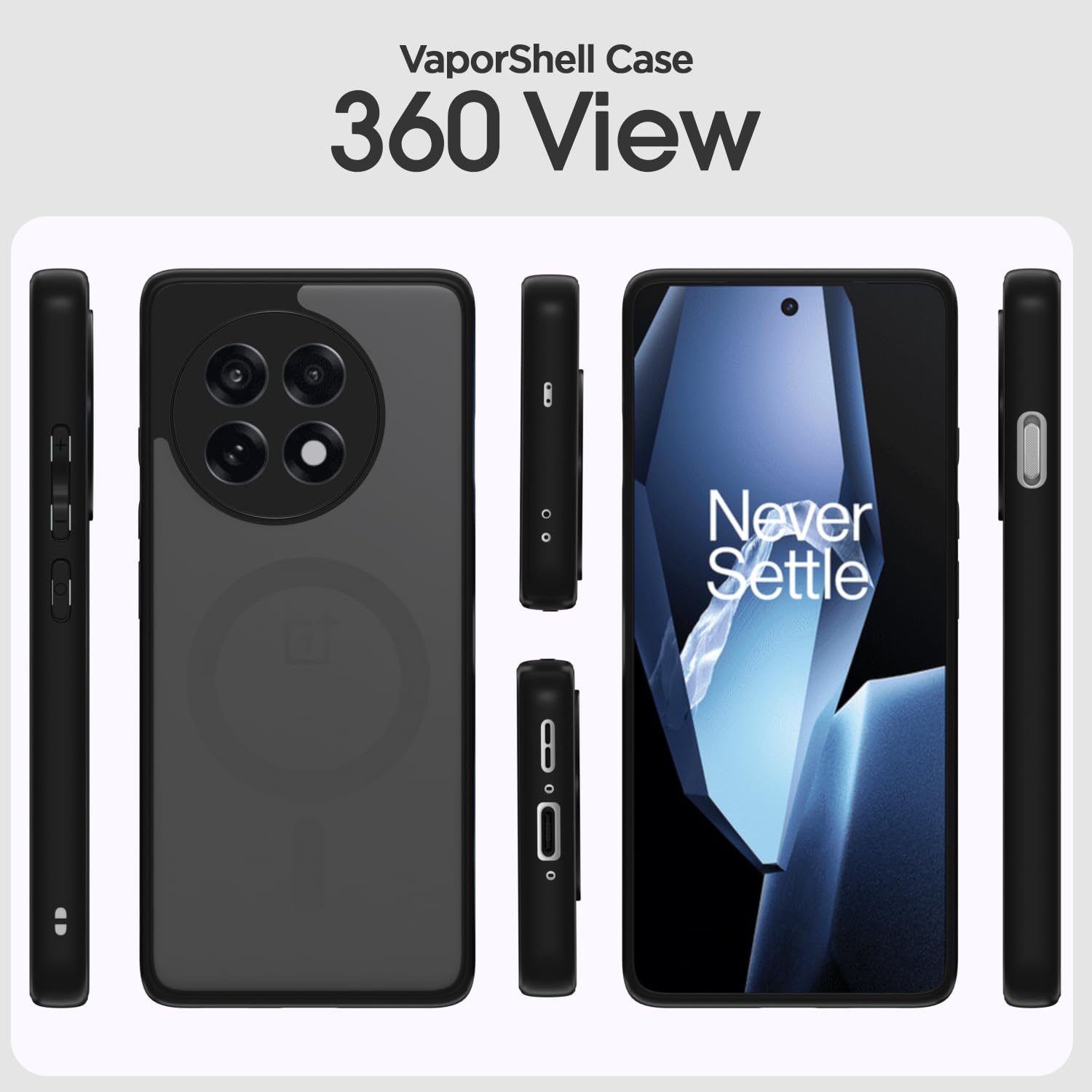 Pikkme OnePlus 13R 5G black smoke mag-safe mobile back cover – photo 2