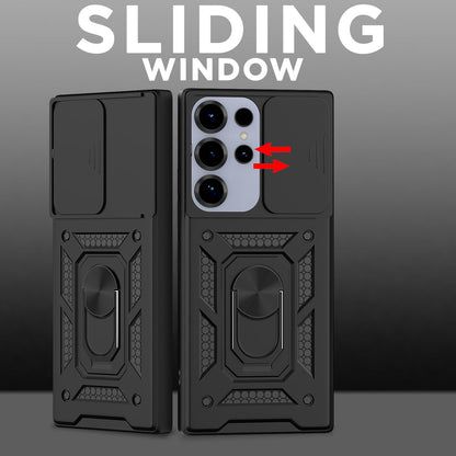 Pikkme Samsung Galaxy S25 Ultra 5G D10 Tough Armor Back Cover (Black)