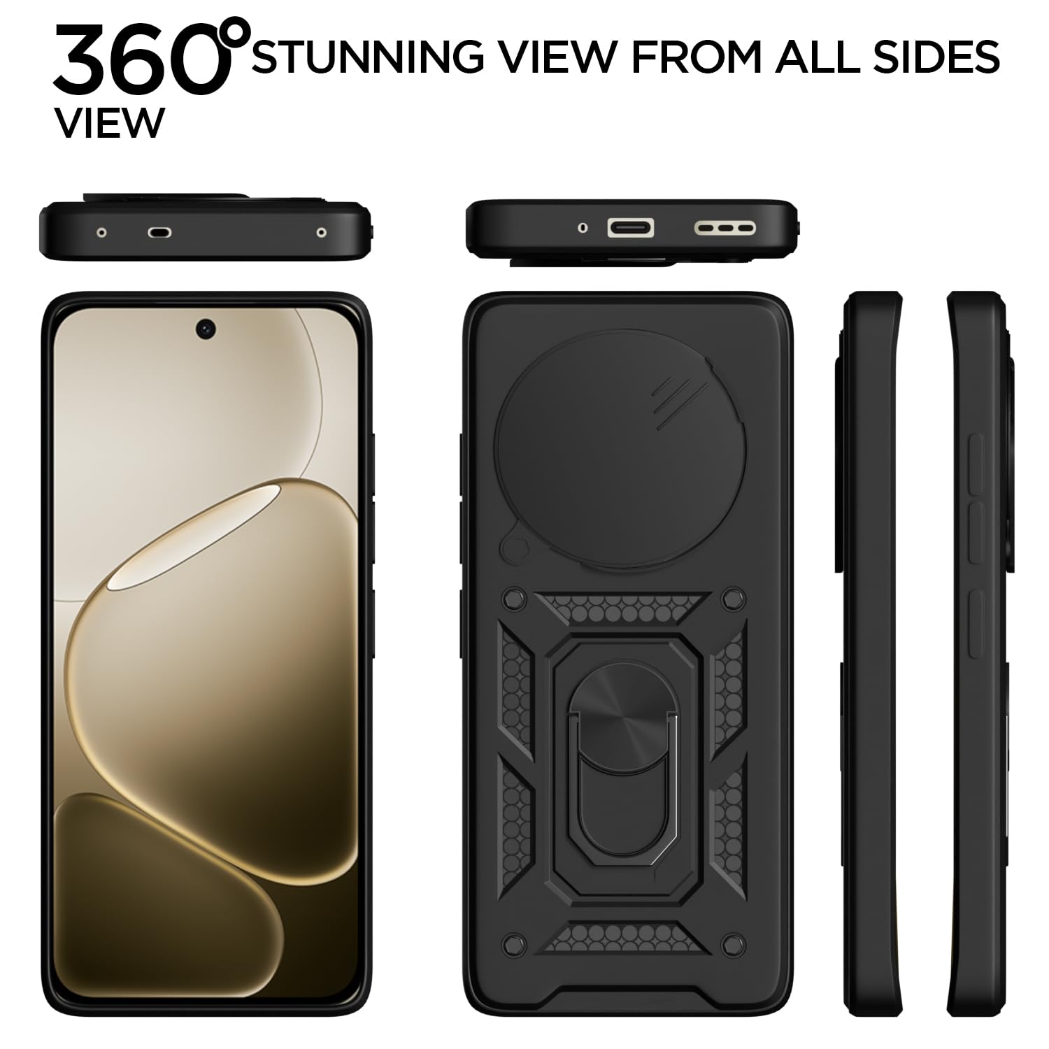 Oppo F31 Pro 5G/360 mobile cover in black by Pikkme – photo 5