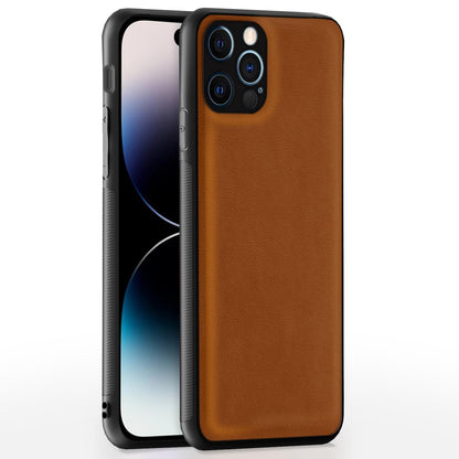 iPhone 14 Pro Max Leather mobile cover in camel by Pikkme