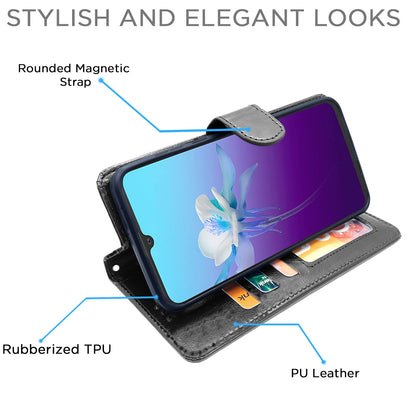 Pikkme black Wallet wallet flip cover for Vivo V20 – photo 5