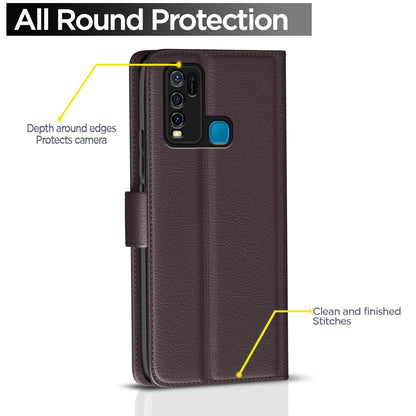 Pikkme Vivo Y30 coffee wallet flip cover – photo 4