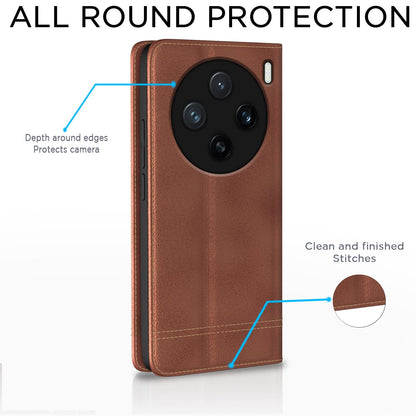 Brown mobile flip cover for Vivo X200 5G – Pikkme – photo 4