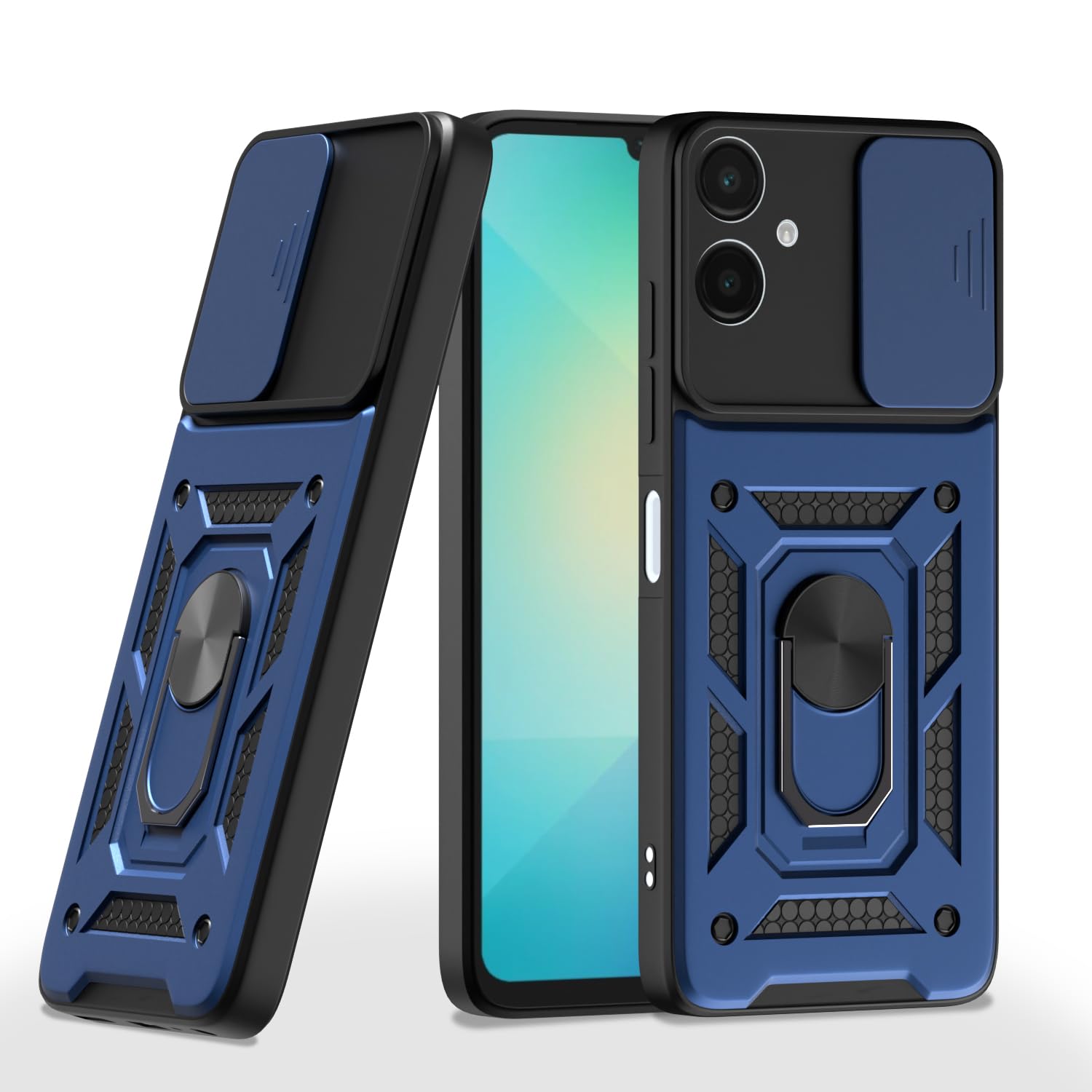 Pikkme blue D10 Camera Shield mobile back cover for Samsung A06