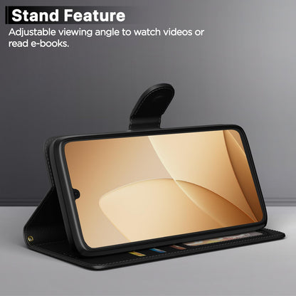 Oppo A6c Wallet wallet flip cover in black by Pikkme – photo 3