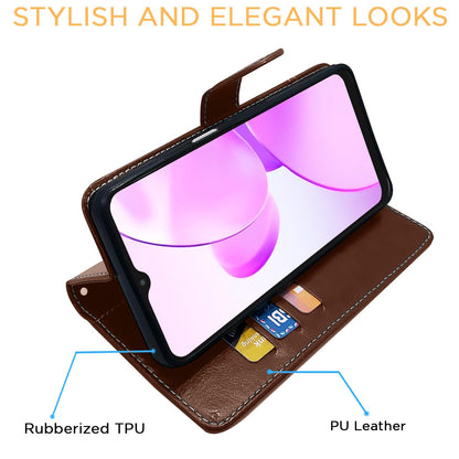 Brown & coffee flip cover for Realme C31 – Pikkme – photo 3