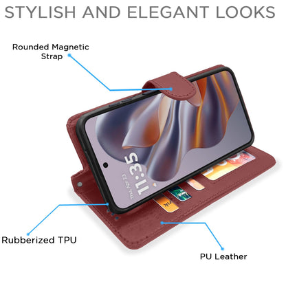 Brown Wallet flip cover for Moto Edge 50 Neo 5G – Pikkme – photo 5