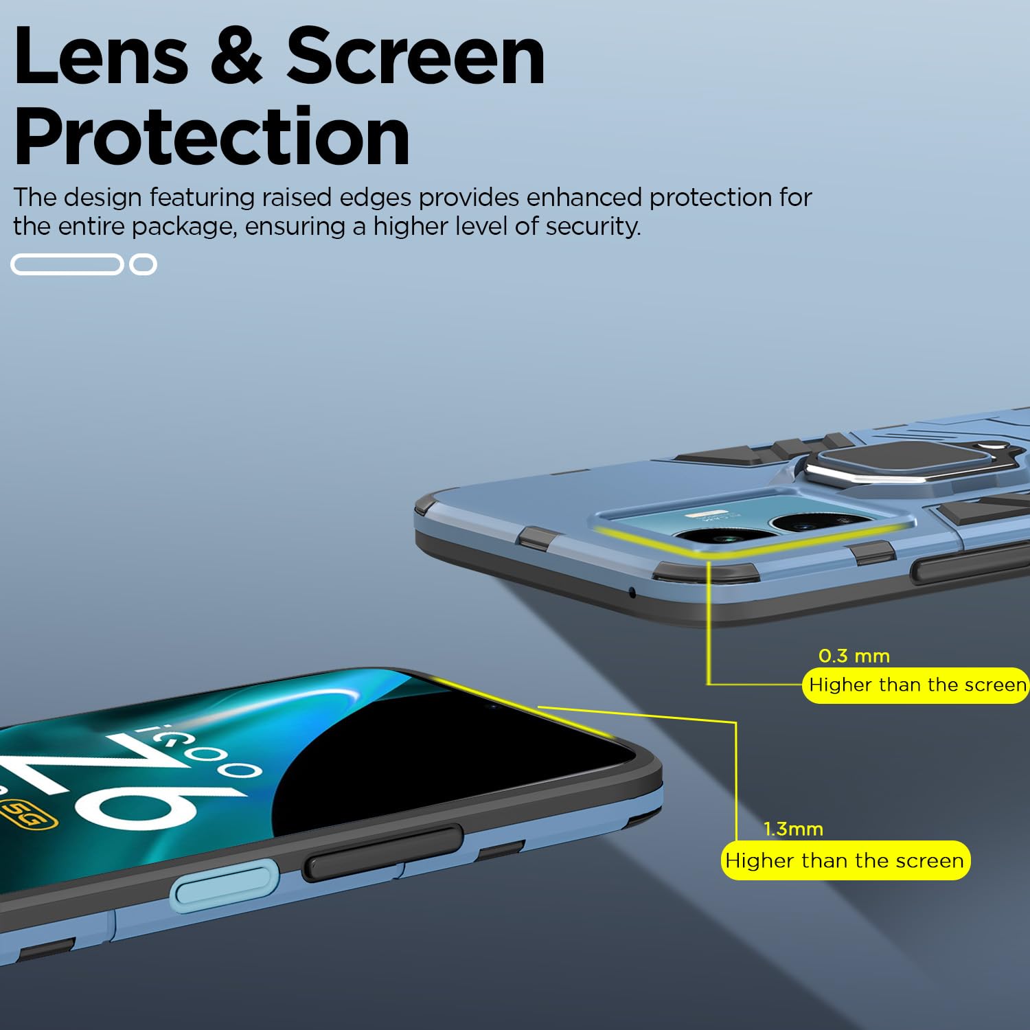 Pikkme iQOO Z6 Lite 5G blue back cover – photo 2