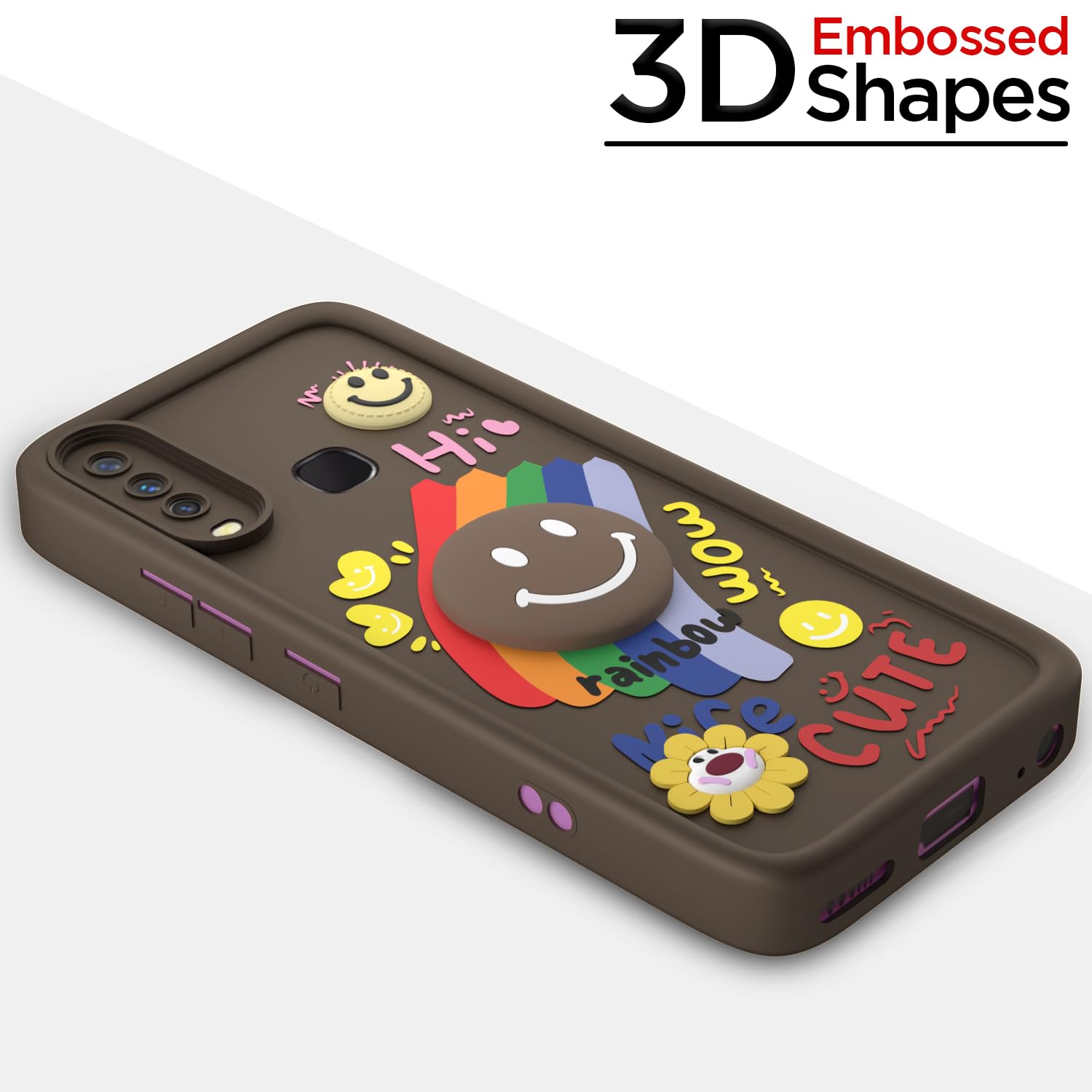 Pikkme brown Soft Silicone back cover for Vivo Y12/Y15/Y17/U10 – photo 3
