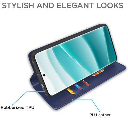 Pikkme blue Magnetic wallet flip cover for Redmi Note 14 Pro/Note 14 Pro Plus 5G – photo 5